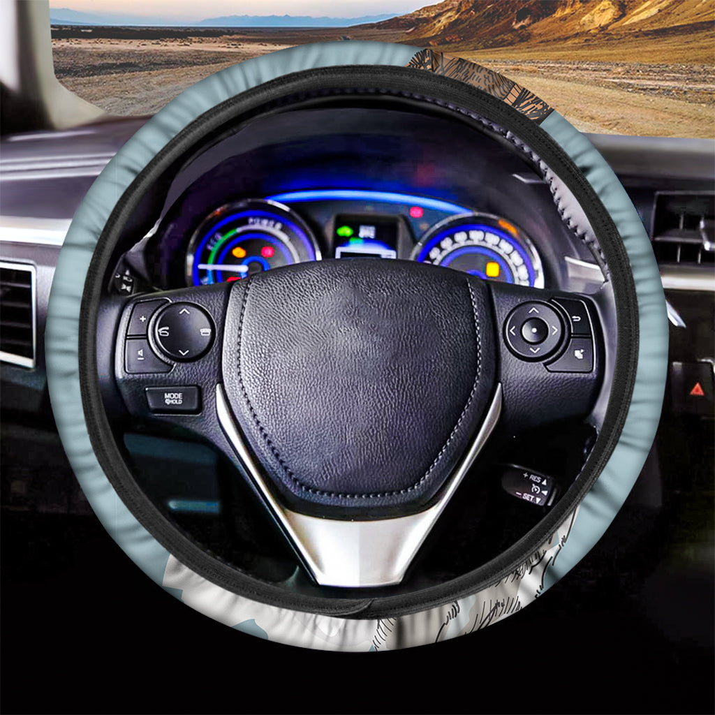 Drawing Jack Russell Terrier Print Car Steering Wheel Cover