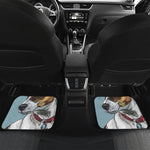 Drawing Jack Russell Terrier Print Front and Back Car Floor Mats
