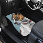 Drawing Jack Russell Terrier Print Front and Back Car Floor Mats