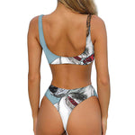 Drawing Jack Russell Terrier Print Front Bow Tie Bikini