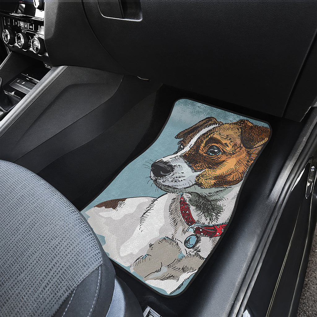 Drawing Jack Russell Terrier Print Front Car Floor Mats