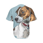 Drawing Jack Russell Terrier Print Men's Baseball Jersey