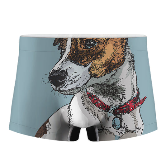 Drawing Jack Russell Terrier Print Men's Boxer Briefs