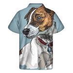 Drawing Jack Russell Terrier Print Men's Short Sleeve Shirt