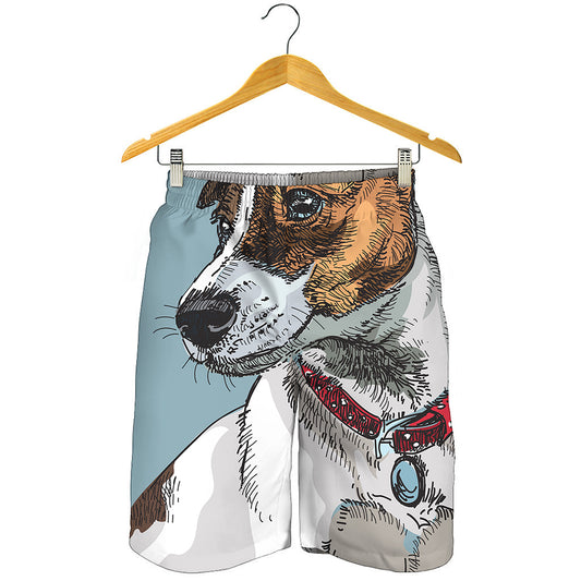 Drawing Jack Russell Terrier Print Men's Shorts
