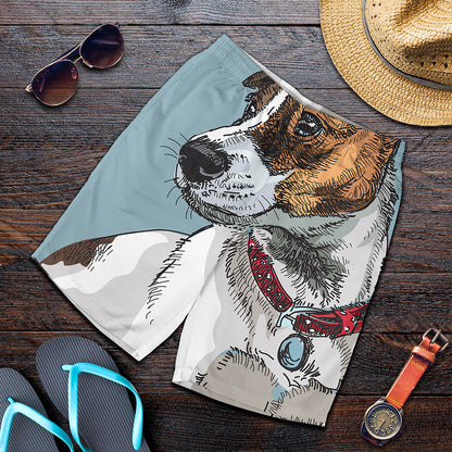 Drawing Jack Russell Terrier Print Men's Shorts