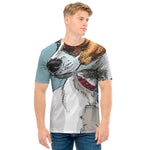 Drawing Jack Russell Terrier Print Men's T-Shirt