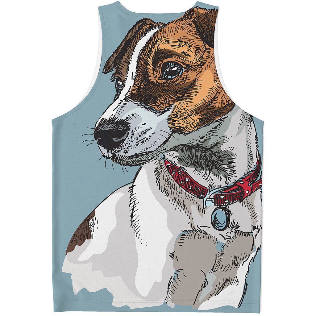 Drawing Jack Russell Terrier Print Men's Tank Top