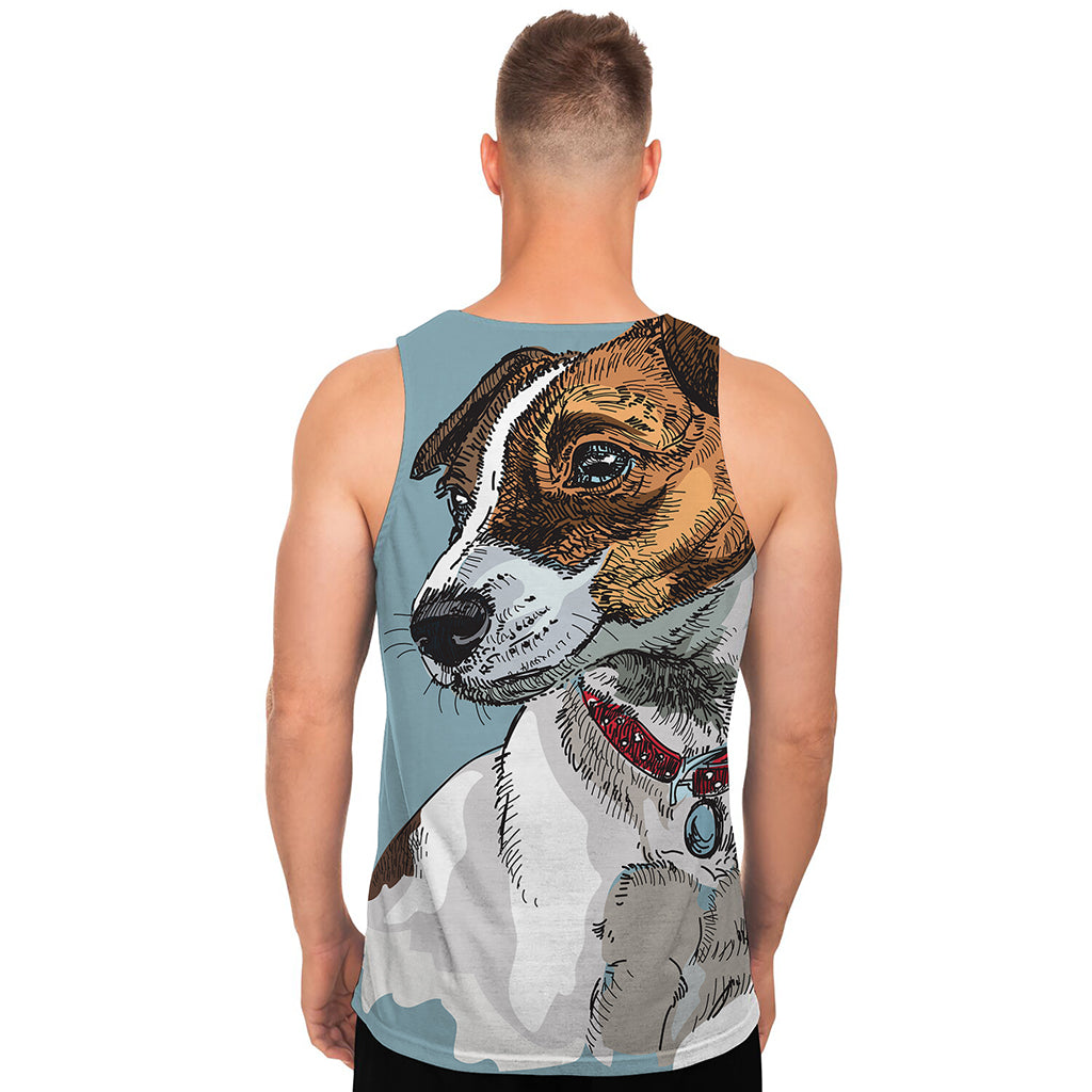 Drawing Jack Russell Terrier Print Men's Tank Top