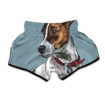 Drawing Jack Russell Terrier Print Muay Thai Boxing Shorts