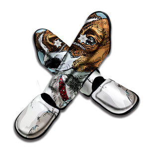 Drawing Jack Russell Terrier Print Muay Thai Shin Guard