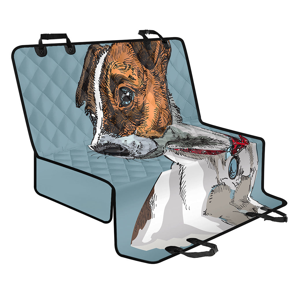 Drawing Jack Russell Terrier Print Pet Car Back Seat Cover