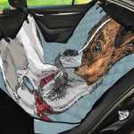 Drawing Jack Russell Terrier Print Pet Car Back Seat Cover