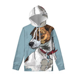 Drawing Jack Russell Terrier Print Pullover Hoodie