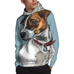 Drawing Jack Russell Terrier Print Pullover Hoodie