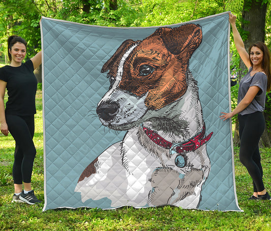 Drawing Jack Russell Terrier Print Quilt