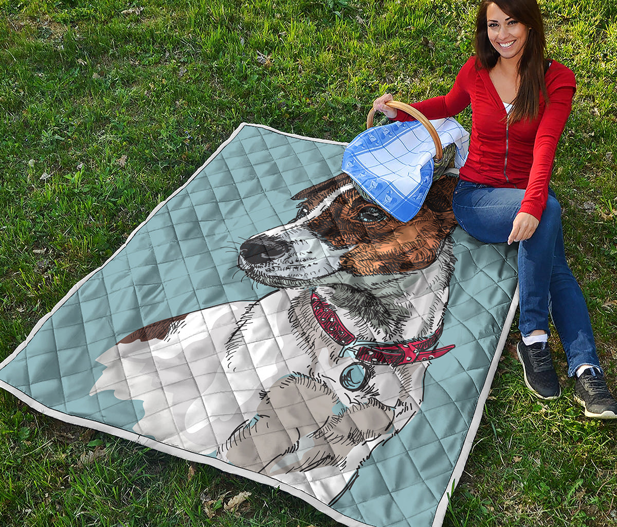 Drawing Jack Russell Terrier Print Quilt