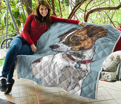 Drawing Jack Russell Terrier Print Quilt