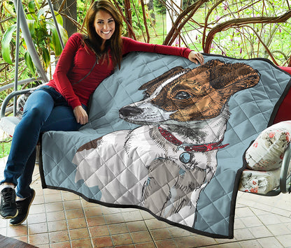 Drawing Jack Russell Terrier Print Quilt
