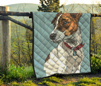 Drawing Jack Russell Terrier Print Quilt