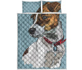 Drawing Jack Russell Terrier Print Quilt Bed Set
