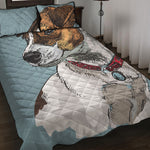 Drawing Jack Russell Terrier Print Quilt Bed Set