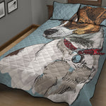 Drawing Jack Russell Terrier Print Quilt Bed Set