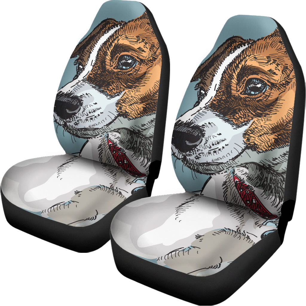 Drawing Jack Russell Terrier Print Universal Fit Car Seat Covers