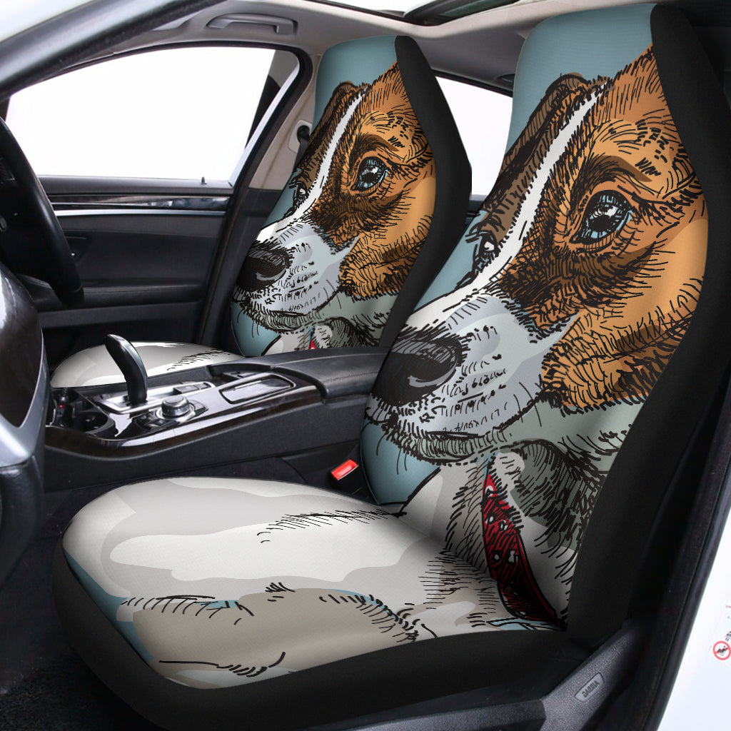 Drawing Jack Russell Terrier Print Universal Fit Car Seat Covers