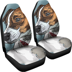 Drawing Jack Russell Terrier Print Universal Fit Car Seat Covers