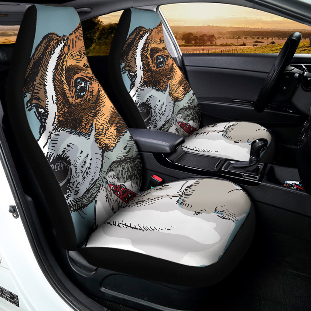 Drawing Jack Russell Terrier Print Universal Fit Car Seat Covers