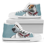 Drawing Jack Russell Terrier Print White High Top Shoes
