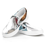 Drawing Jack Russell Terrier Print White Slip On Shoes