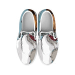 Drawing Jack Russell Terrier Print White Slip On Shoes