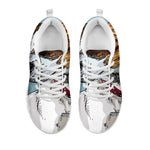 Drawing Jack Russell Terrier Print White Sneakers