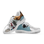 Drawing Jack Russell Terrier Print White Sneakers