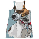 Drawing Jack Russell Terrier Print Women's Racerback Tank Top