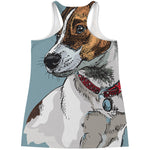 Drawing Jack Russell Terrier Print Women's Racerback Tank Top