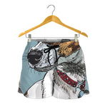 Drawing Jack Russell Terrier Print Women's Shorts