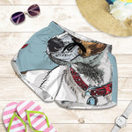 Drawing Jack Russell Terrier Print Women's Shorts