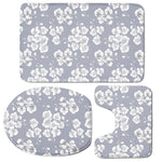 Drawing Orchid Pattern Print 3 Piece Bath Mat Set