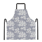 Drawing Orchid Pattern Print Apron
