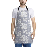 Drawing Orchid Pattern Print Apron