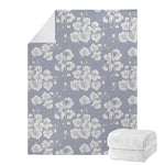 Drawing Orchid Pattern Print Blanket