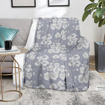 Drawing Orchid Pattern Print Blanket