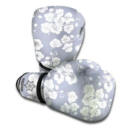 Drawing Orchid Pattern Print Boxing Gloves