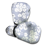 Drawing Orchid Pattern Print Boxing Gloves