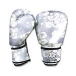 Drawing Orchid Pattern Print Boxing Gloves