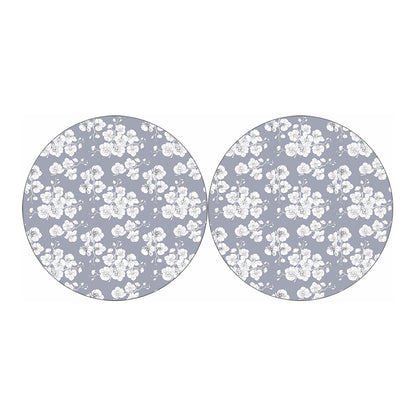 Drawing Orchid Pattern Print Car Coasters