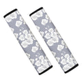 Drawing Orchid Pattern Print Car Seat Belt Covers